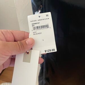 Good American pleather mini dress